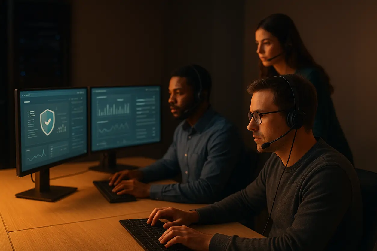 Technical support team providing ongoing maintenance for websites to ensure uptime