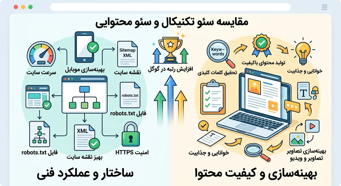 سئو تکنیکال و سئو محتوایی چیست؟