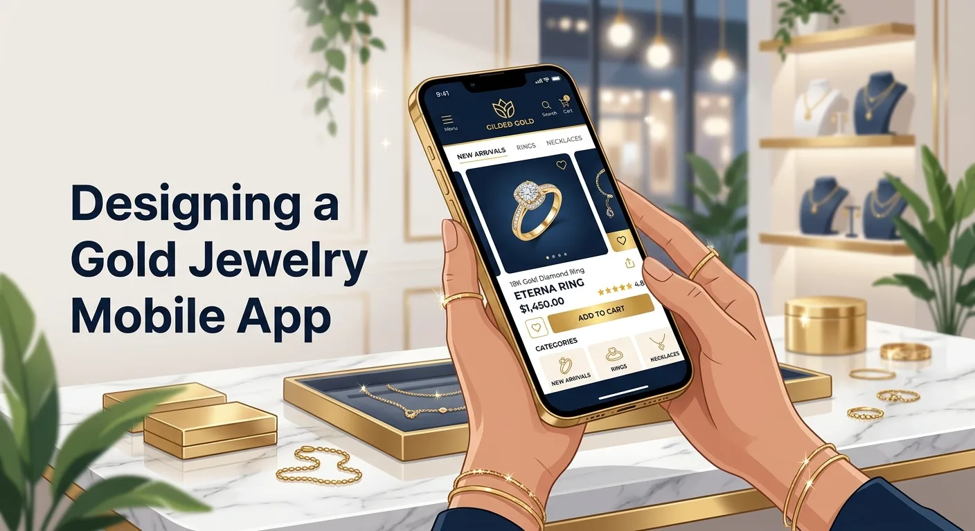 طراحی اپلیکیشن برای طلا فروشی