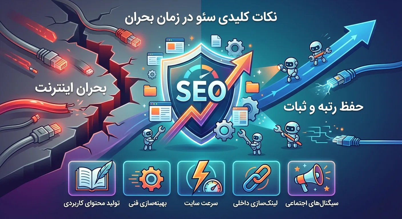 حفظ رتبه و سئو سایت در بحران اینترنت