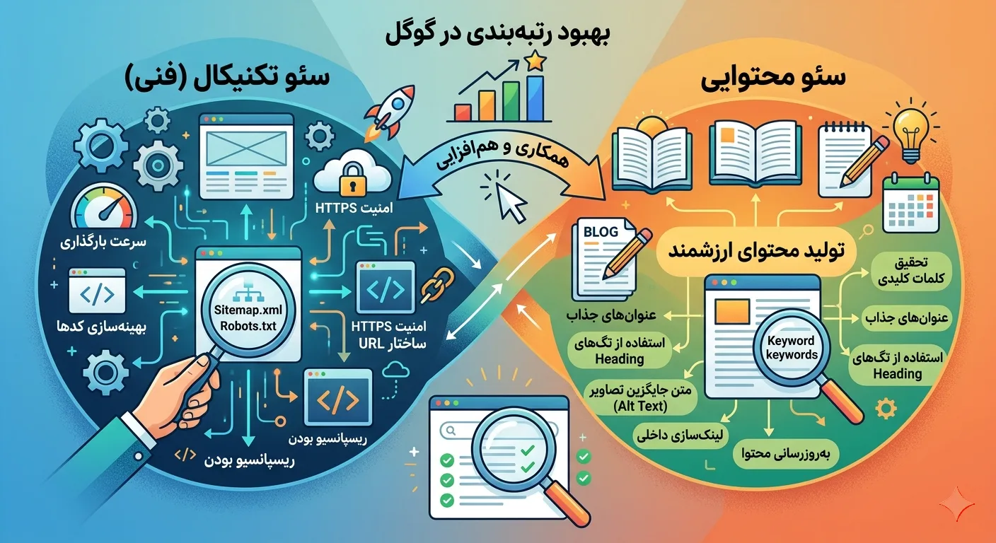 سئو تکنیکال و سئو محتوایی چیست؟