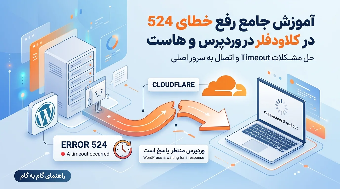 آموزش رفع خطای Error 524 Cloudflare در وردپرس و هاست؛ راهنمای کامل ۲۰۲۶