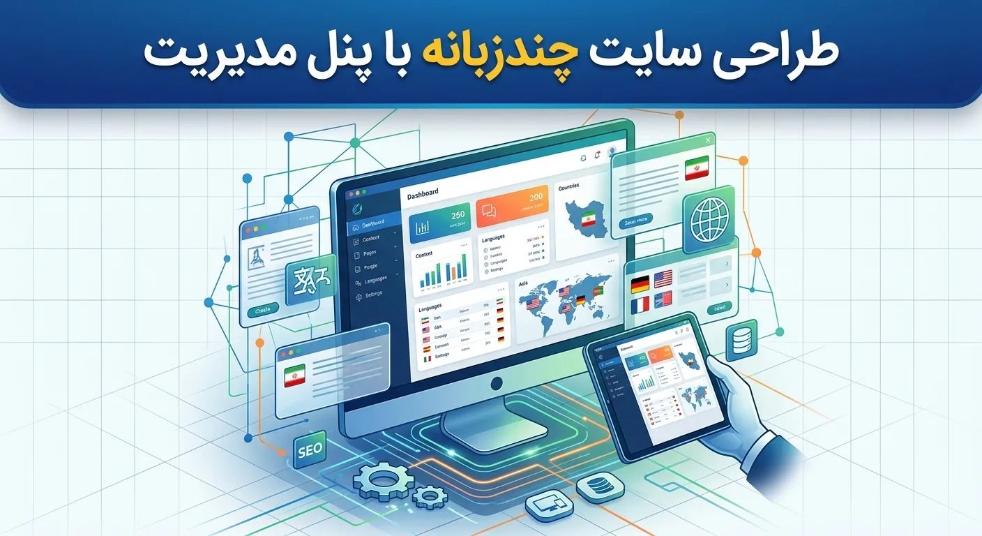 طراحی سایت چندزبانه با پنل مدیریت: راهنمای کامل برای کسب‌وکارهای بین‌المللی