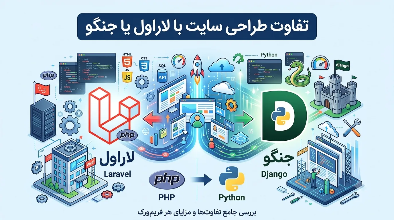 تفاوت طراحی سایت با لاراول و جنگو